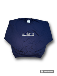 a navy sweatshirt with the word'shine'written on it